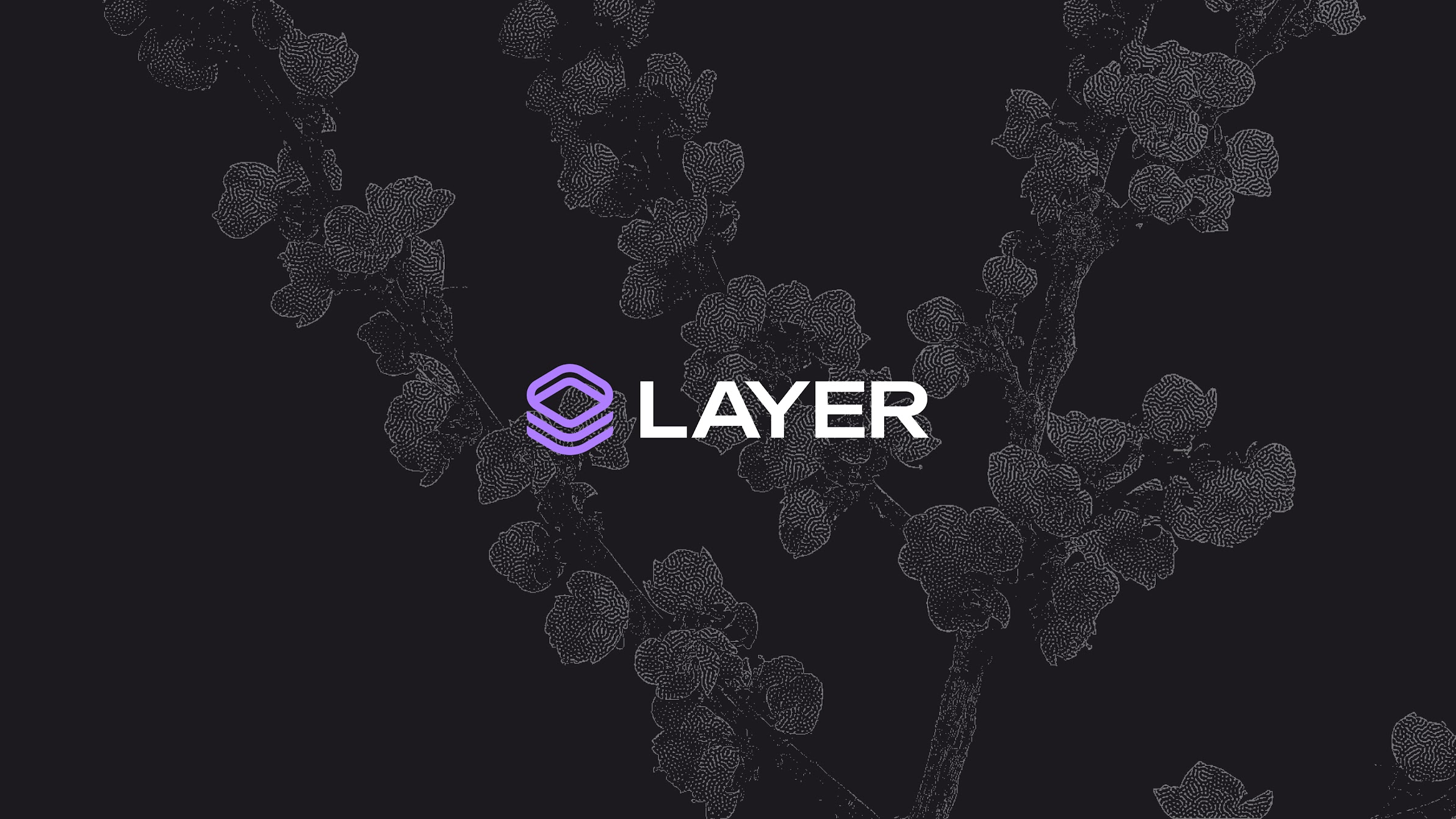 Layer protocol logo centered on a dark background with network pattern